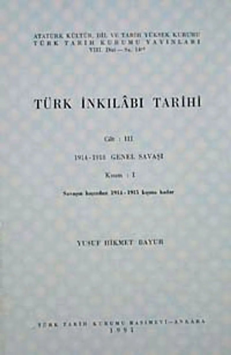 Türk İnkılabı Tarihi (Cilt 3 -Kısım 1)