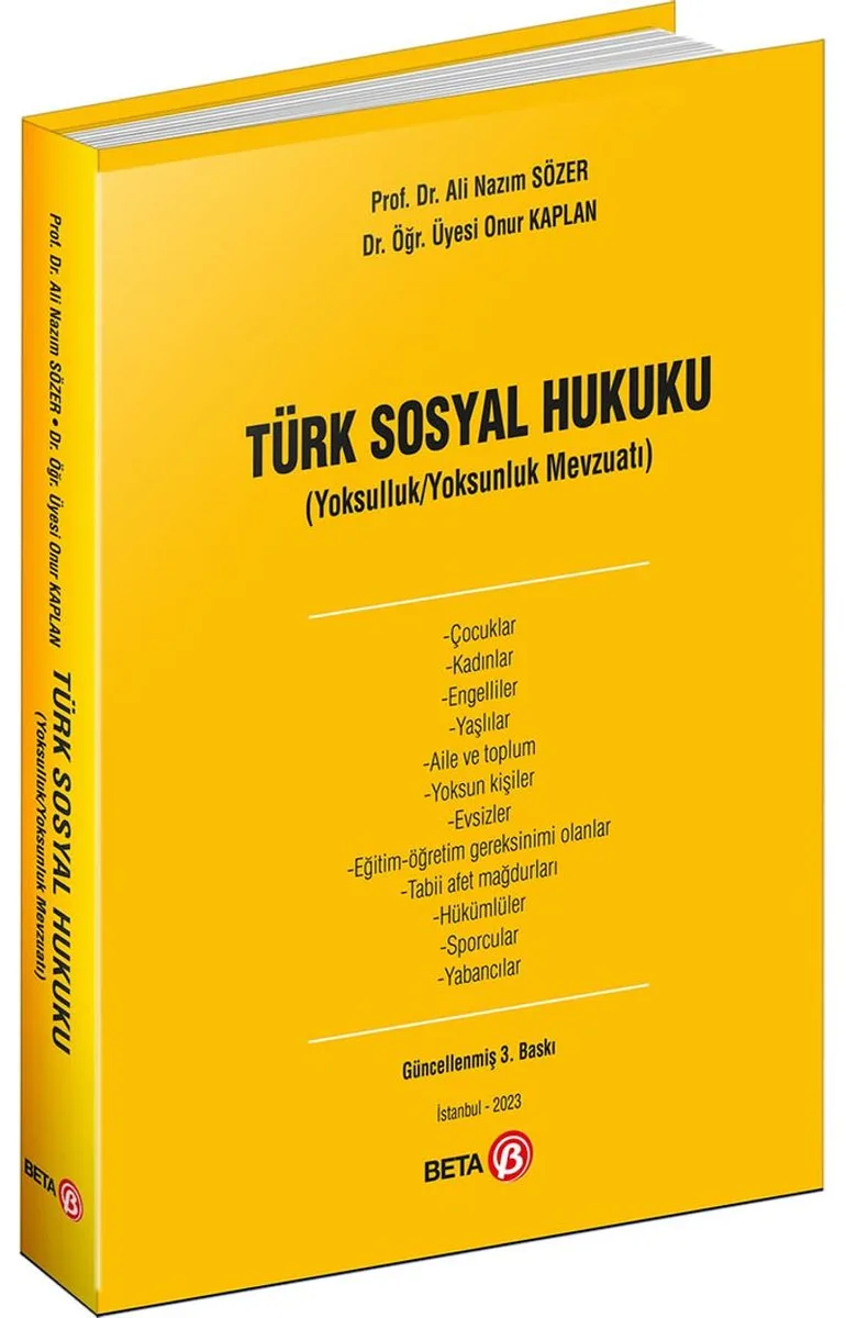 Türk Sosyal Hukuku Yoksulluk-Yoksunluk Mevzuatı