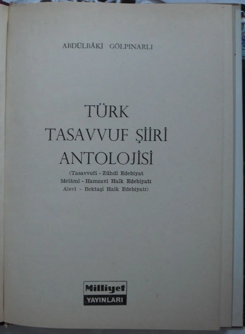 Türk Tasavvuf Şiiri Antolojisi (7-,F-17)