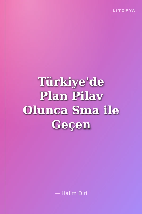 Türkiye'de Plan Pilav Olunca Sma ile Geçen Bir Ömür