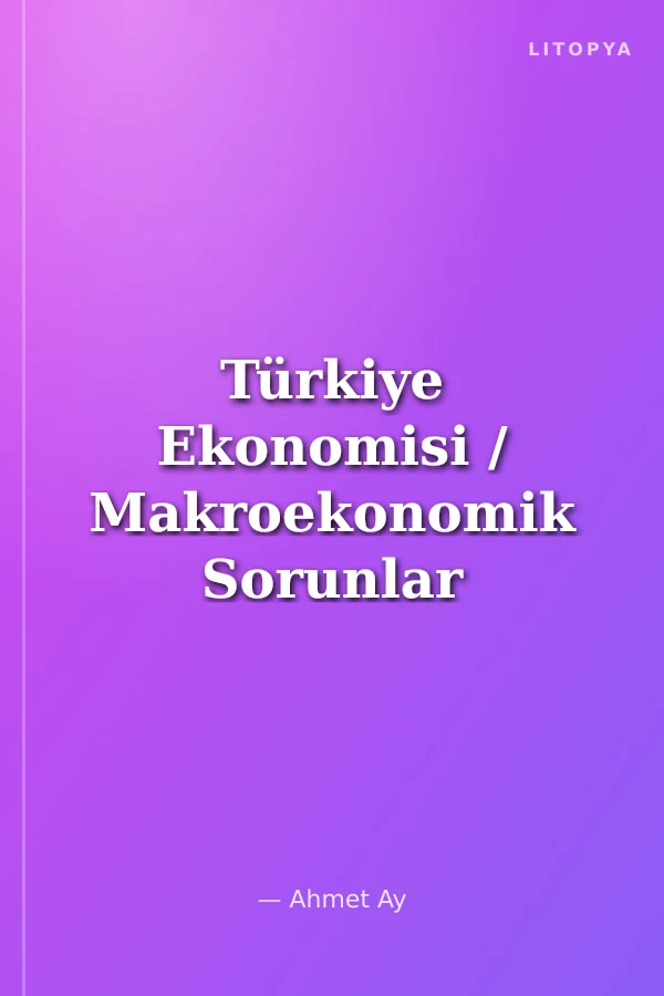 Türkiye Ekonomisi / Makroekonomik Sorunlar ve Çözüm Önerileri