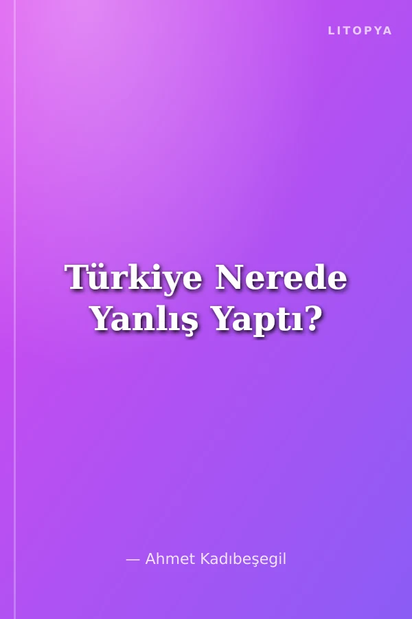 Türkiye Nerede Yanlış Yaptı?