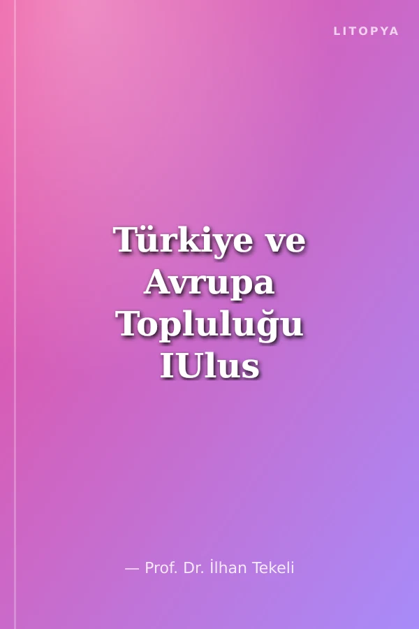 Türkiye ve Avrupa Topluluğu IUlus Devletini Aşma Çabasındaki Avrupa'nın Türkiye'ye Yaklaşımı