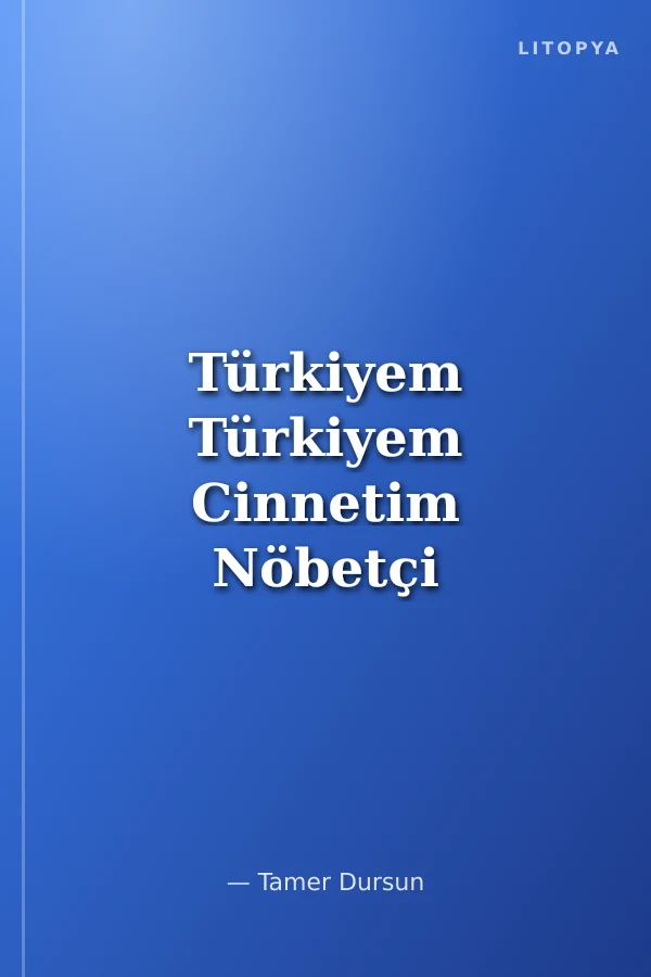 Türkiyem Türkiyem Cinnetim Nöbetçi Toplumcu Şiirler