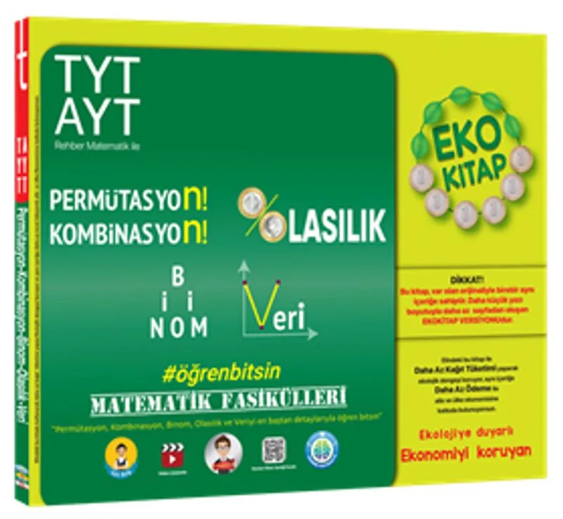 TYT-AYT Matematik Fasikülleri-Permütasyon, Kombinasyon, Olasılık, Binom, Veri Eko