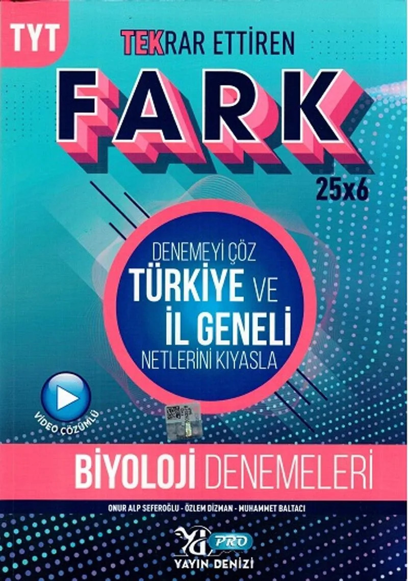 TYT Biyoloji Fark 25x6 Tekrar Ettiren Denemeleri