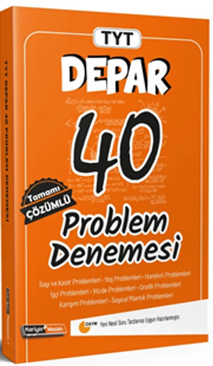 TYT Depar Tamamı Çözümlü 40 Problem Denemesi