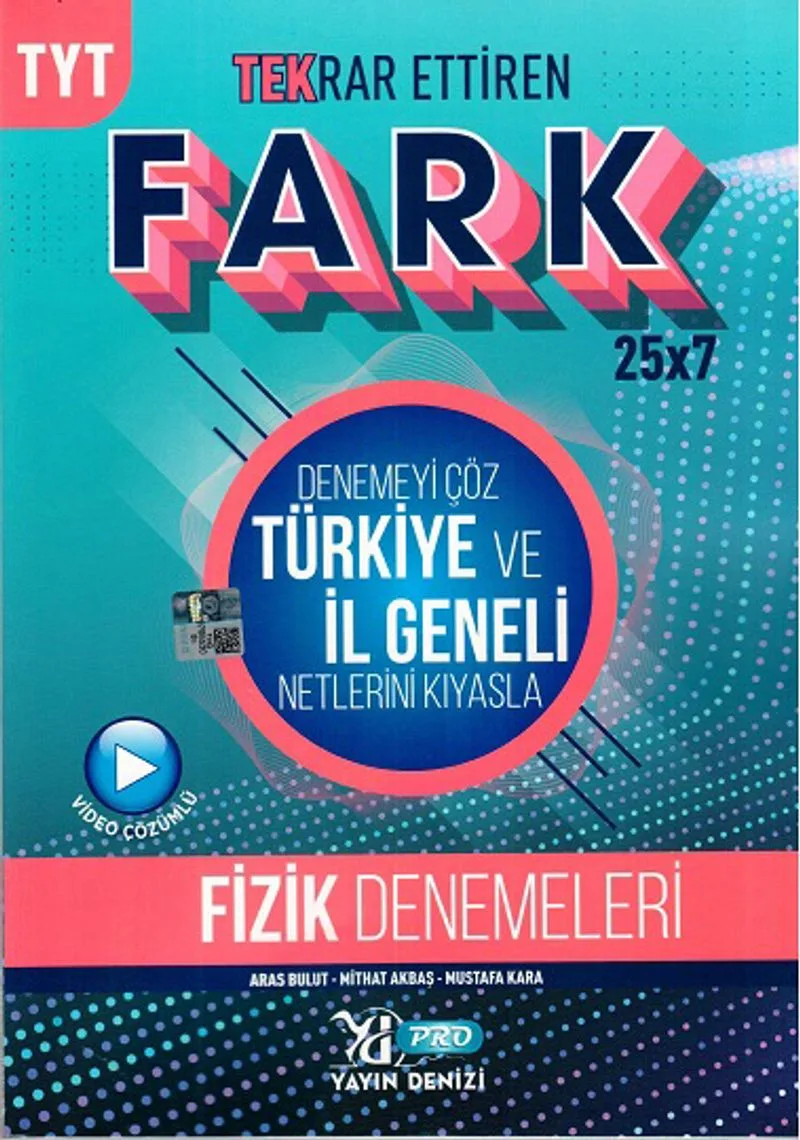 TYT Fizik Fark 25x7 Tekrar Ettiren Denemeleri