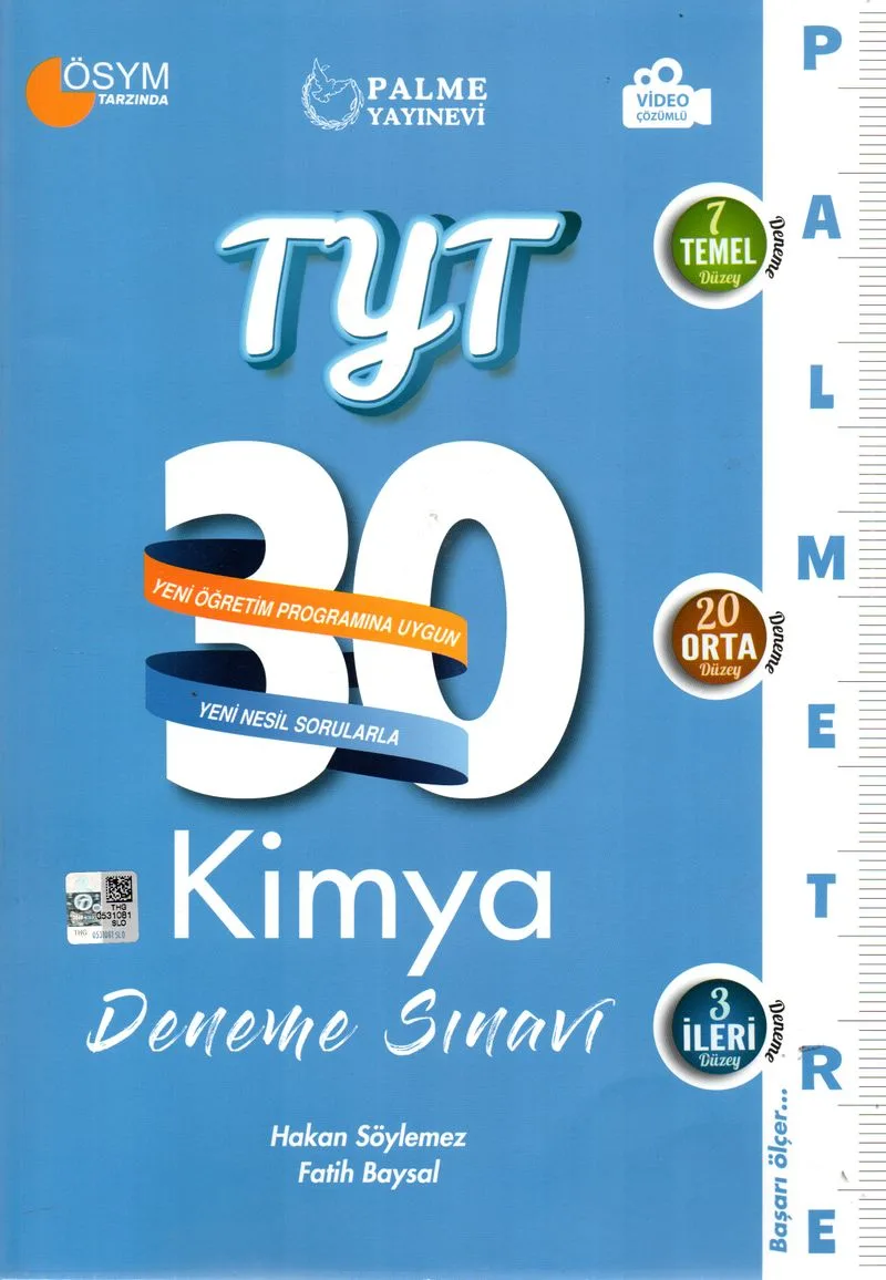 TYT Kimya Palmetre 30'lu Deneme Sınavı