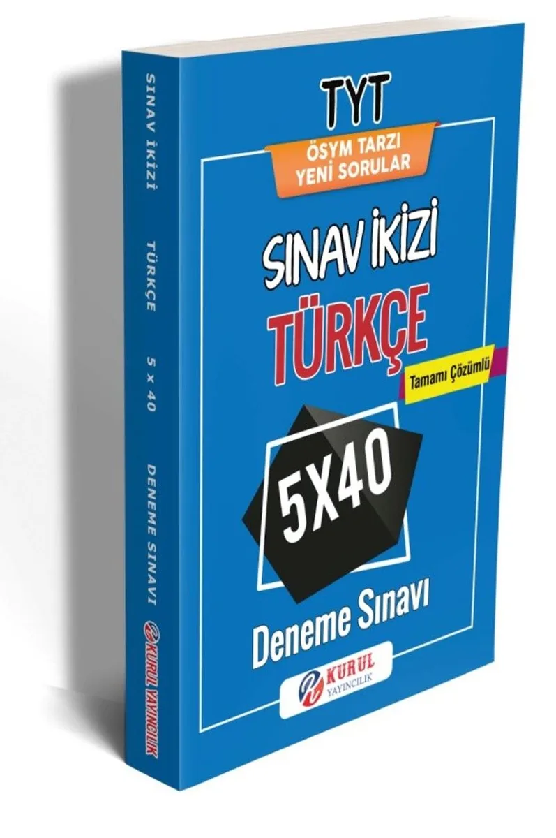 TYT Türkçe Sınav ikizi Tamamı Çözümlü 5x40 Deneme Sınavı
