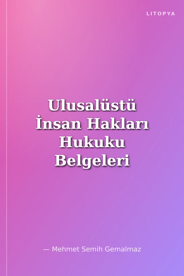 Ulusalüstü İnsan Hakları Hukuku Belgeleri Cilt 1