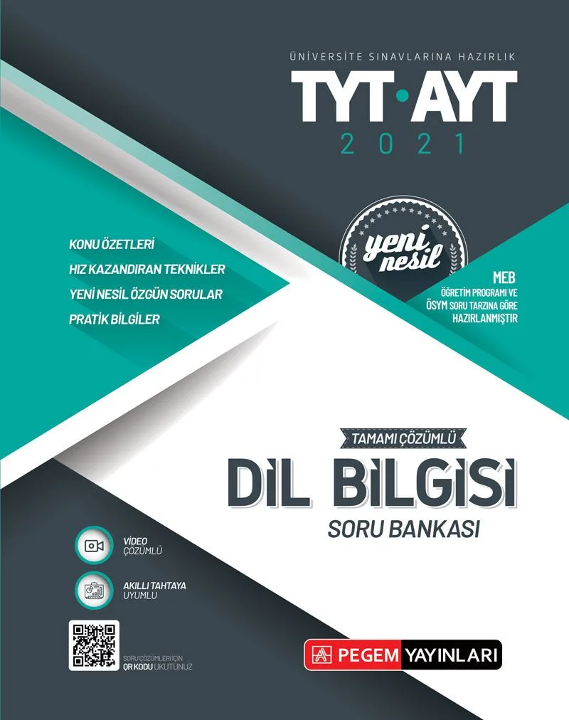 Üniversite Sınavlarına Hazırlık TYT-AYT Tamamı Çözümlü Dil Bilgisi Soru Bankası