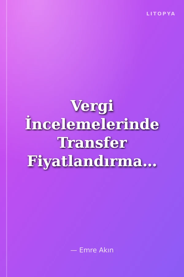 Vergi İncelemelerinde Transfer Fiyatlandırması Yönünden Yapılan Eleştirilerin Araştırılması