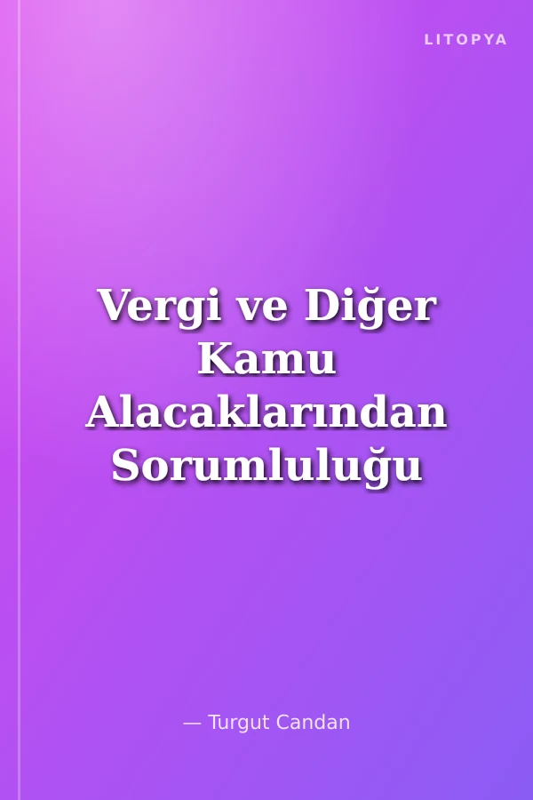 Vergi ve Diğer Kamu Alacaklarından Sorumluluğu / Kanuni Temsilcinin