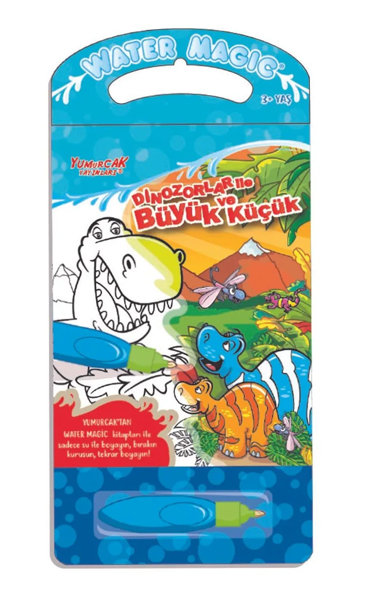 Water Magic - Özel Kalemli Boya Kitabı / Dinozorlar ile Büyük ve Küçük