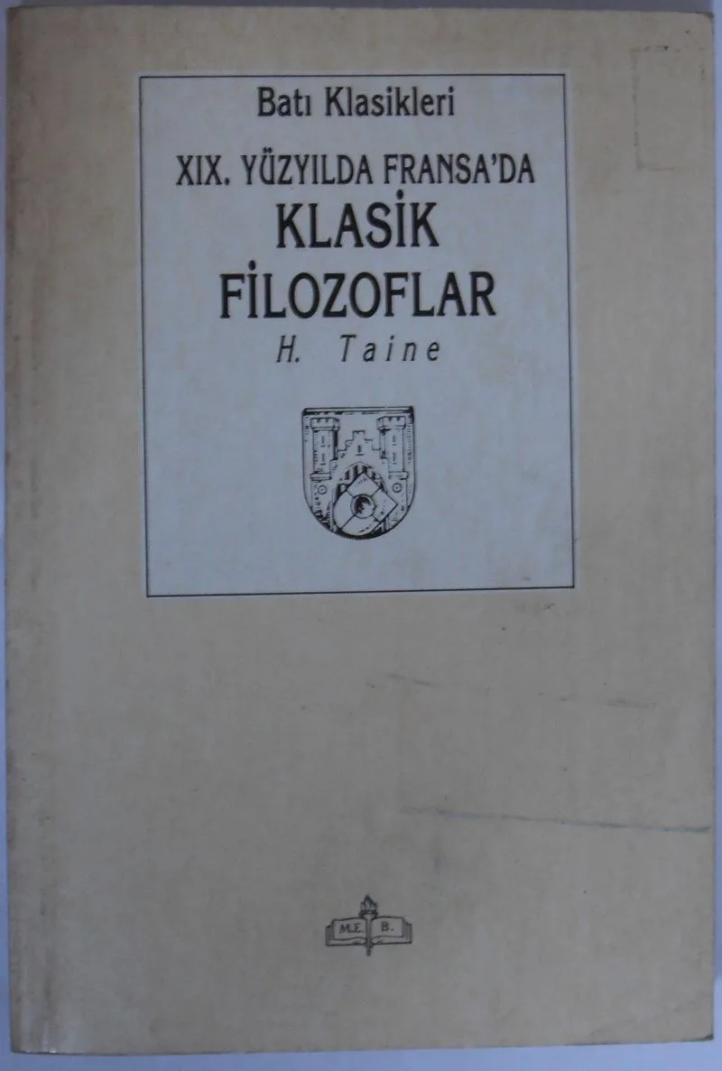 XIX. Yüzyılda Fransa'da Klasik Filozoflar Kod: 11-Z-27