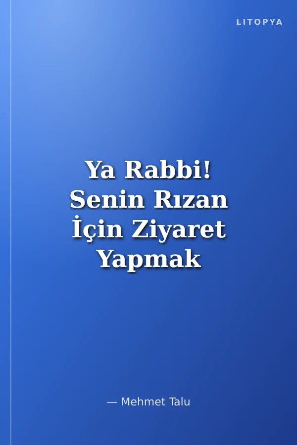 Ya Rabbi! Senin Rızan İçin Ziyaret Yapmak İstiyorum