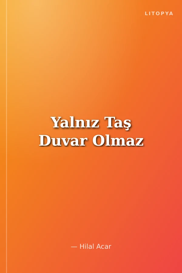 Yalnız Taş Duvar Olmaz