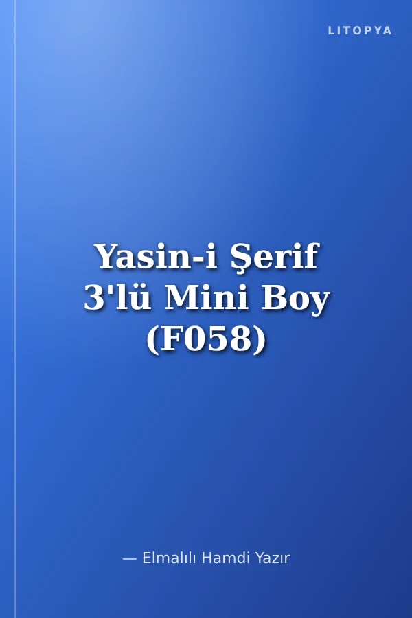Yasin-i Şerif 3'lü Mini Boy (F058)