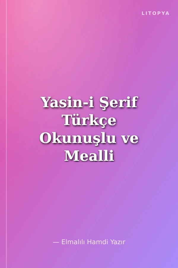 Yasin-i Şerif Türkçe Okunuşlu ve Mealli (Mavi Kapak-Çanta Boy-Sesli Yasin)