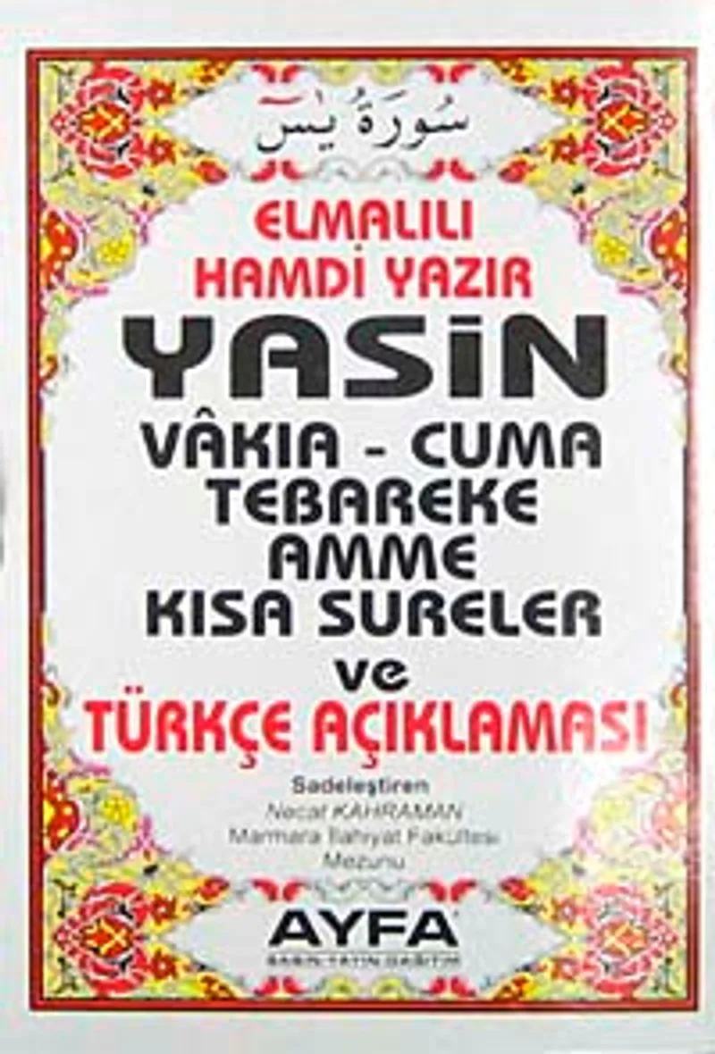 Yasin Vakıa-Cuma Tebareke Amme Kısa Sureler ve Türkçe Açıklaması (Kod:009 Çanta Boy)