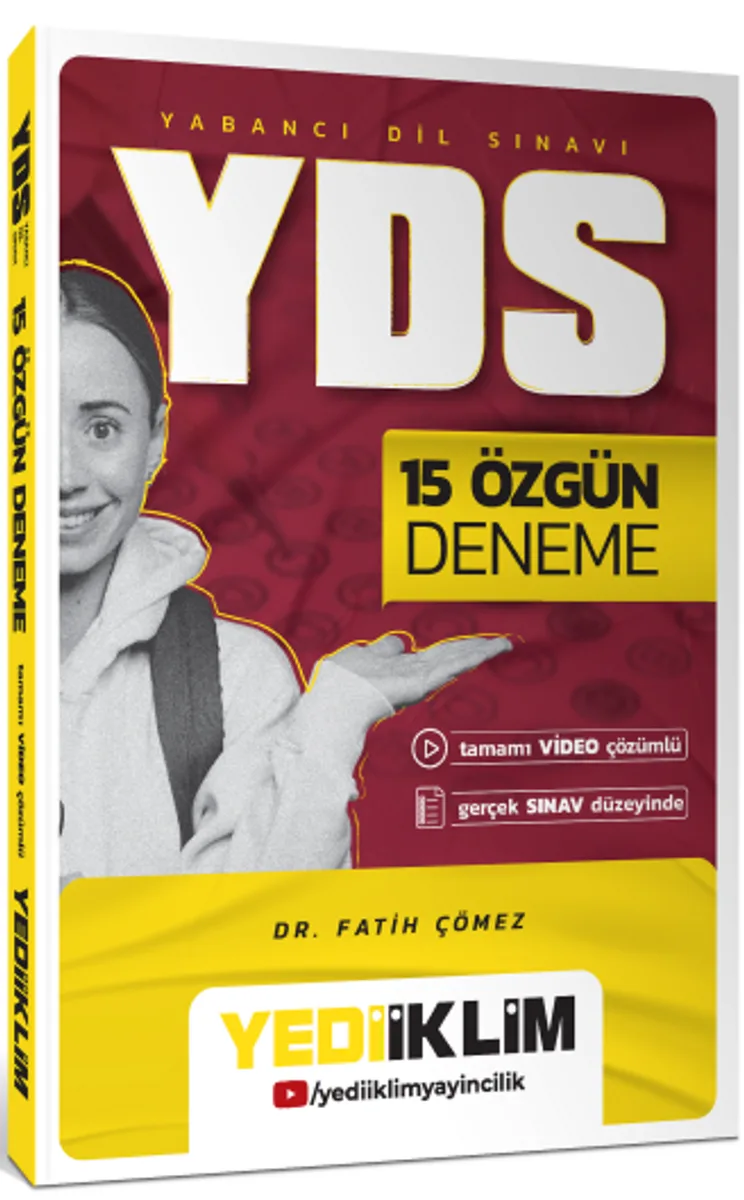 YDS 15 Özgün Deneme Tamamı Video Çözümlü