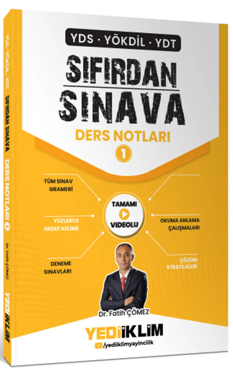YDS YÖKDİL YDT Sıfırdan Sınava Tamamı Videolu Ders Notları 1. Kitap