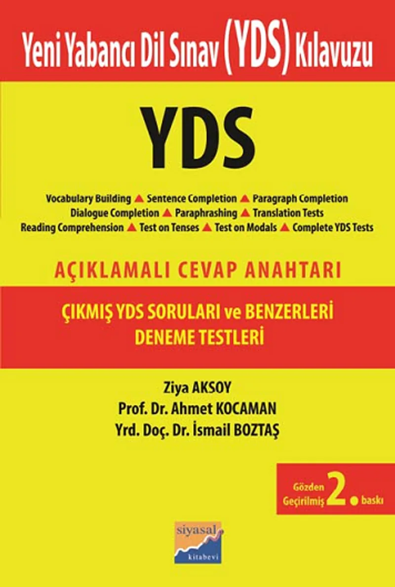 Yeni Yabancı Dil Sınav (YDS) Kılavuzu / Açıklamalı Cevap Anahtarı
