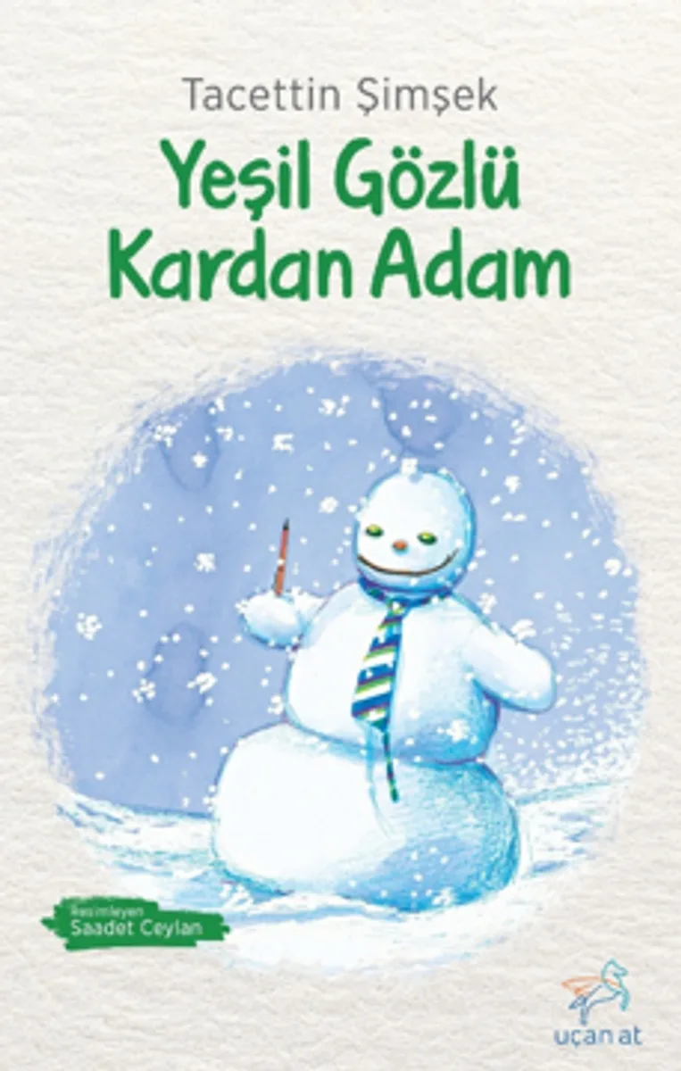 Yeşil Gözlü Kardan Adam (Siyah-Beyaz Resimli Baskı)