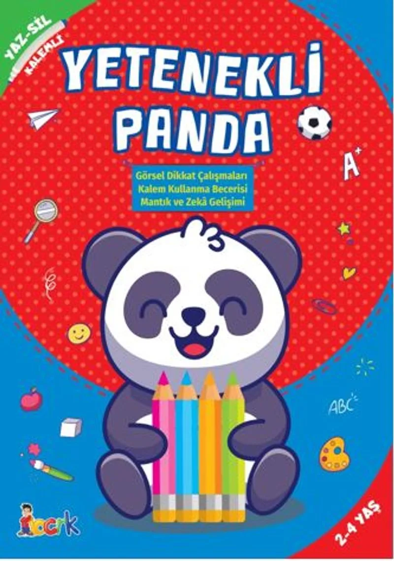 Yetenekli Panda Yaz-Sil (Kalemli)