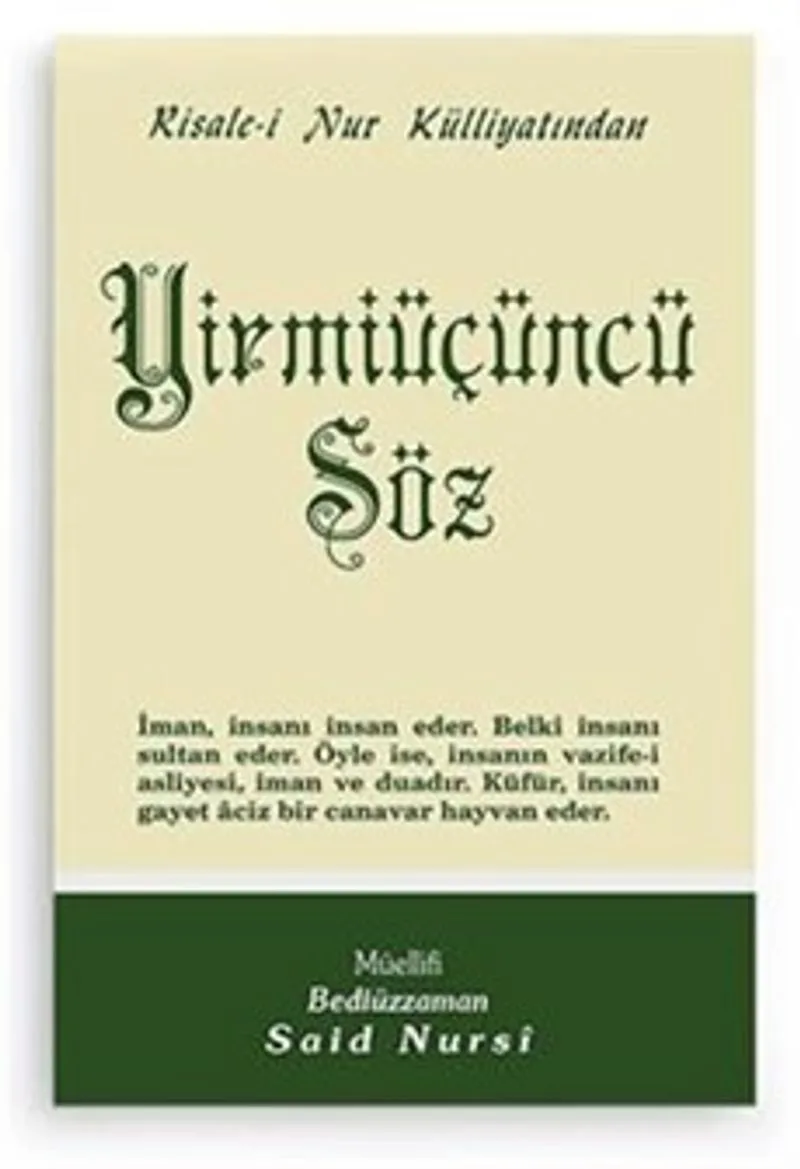 Yirmiüçüncü Söz / cep boy (kod:527)