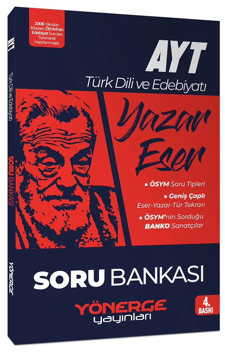 YKS AYT Türk Dili ve Edebiyatı Yazar Eser Soru Bankası