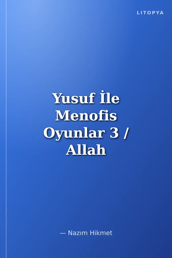 Yusuf İle Menofis Oyunlar 3 / Allah Rahatlık Versin-Evler Yıkılınca-Yusuf ile Menofis-İnsanlık Ölmedi Ya-İvan İvanoviç Var mıydı Yok muydu?
