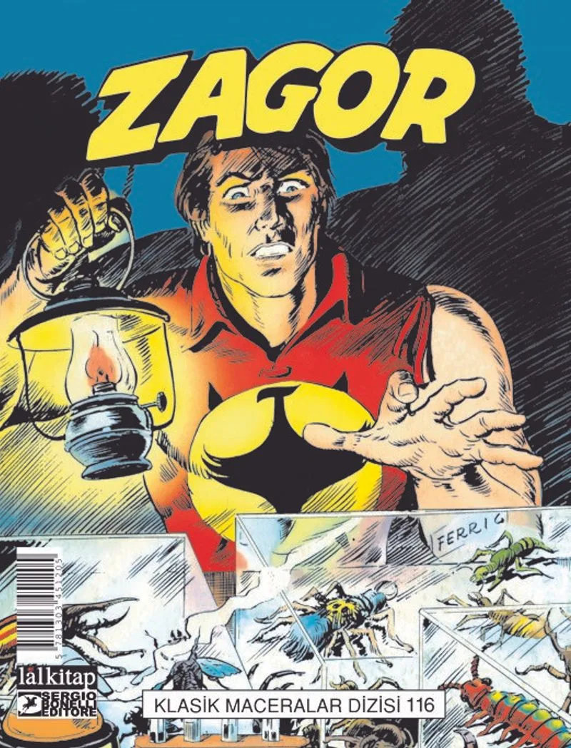 Zagor Klasik Maceralar Cilt 116 Katil Böcekler-Ölüm Makinesi -Avcıların Kalesi-Yüzdeki Maske